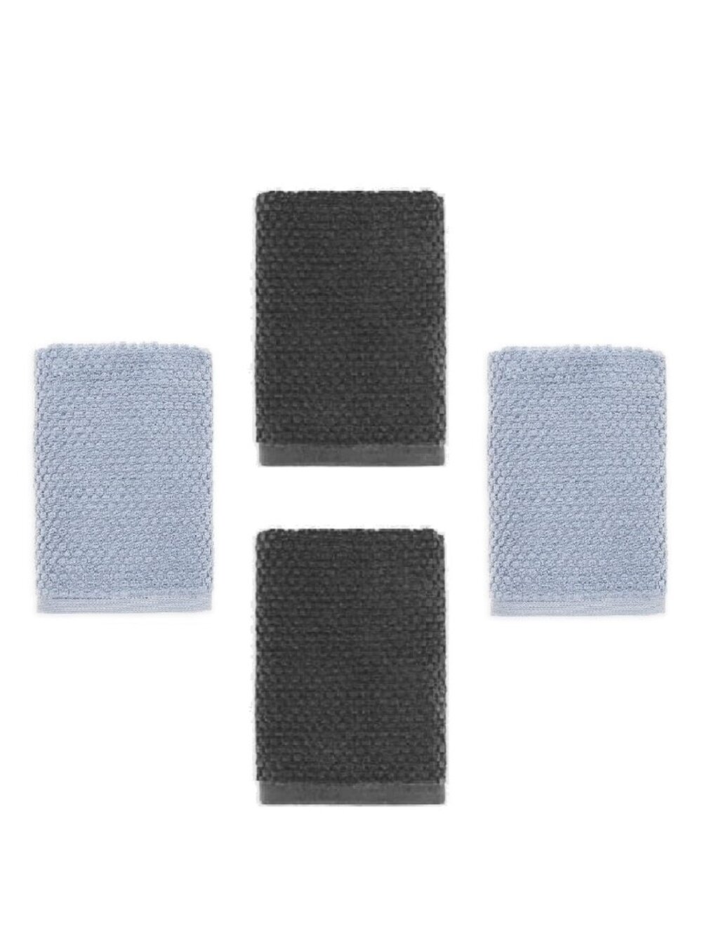 CHARCOAL + BLUE FOG Wild Sage Savannah Quick Dry 90% Cotton 16"x28" HAND Towels